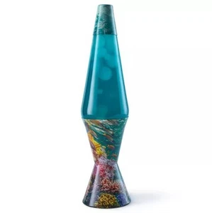 17" Blue Liquid White Wax Lava Lamp, 32 Ounce Ocean Coral Inspired Motion Light - Picture 1 of 3