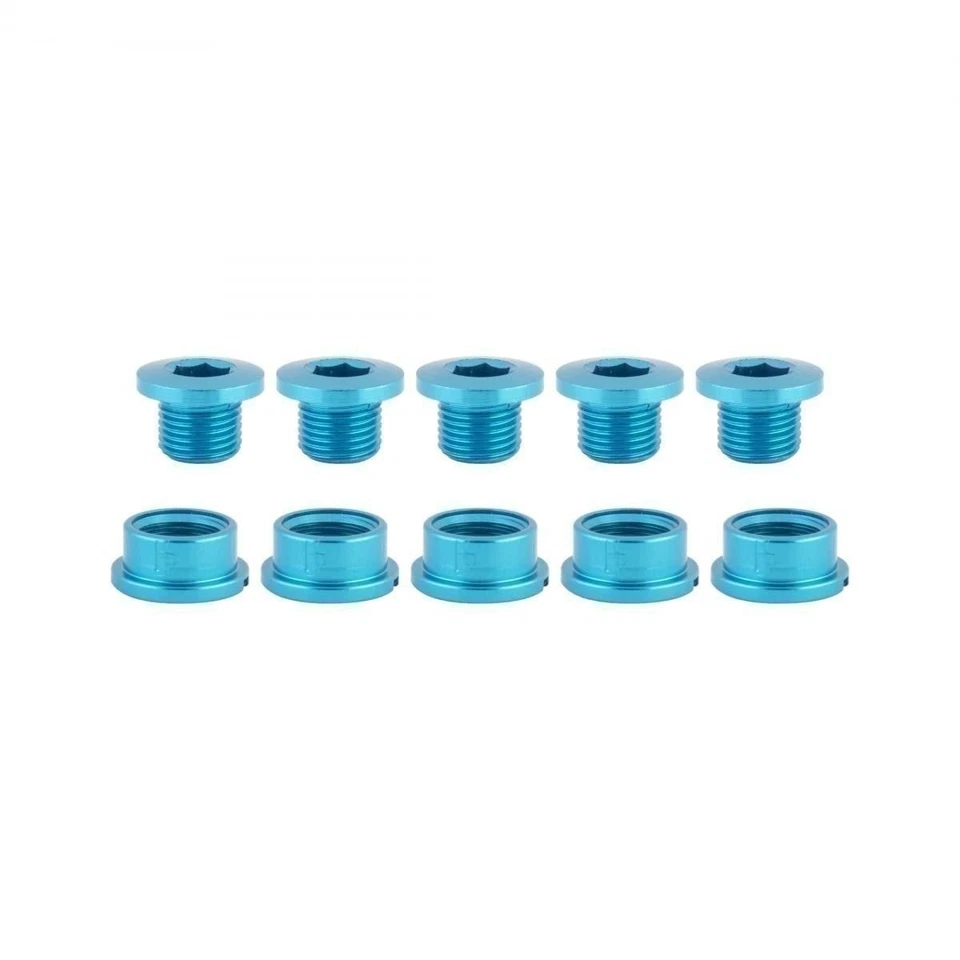 Origin8 Single-Ring Chainring Bolts, Alloy, Blue - Image 1 of 1
