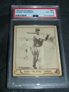 1940 Play Ball #93 Harry Danning PSA VG/EX 4 ~New York Giants - Picture 1 of 2