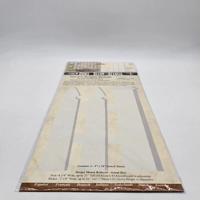 Stencil Ease 1998 D-400 Picket Fen ce Garden Delight 9"x18" Stencils Sheets - Image 1 of 4