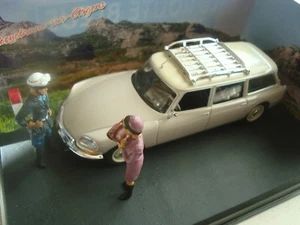 DIORAMA IXO 1/43 LA ROUTE BLEUE NATIONALE 7 CITROEN ID 20 CONTROL GENDARMERIE - Picture 1 of 5