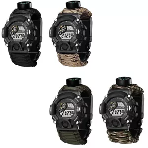 High Quality Robust Sturdy Survival Wristband with Paracord,Fire Starter,Compass - Picture 1 of 11