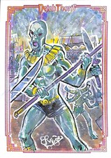 2019 Dejah Thoris Schizzo Scheda Da Roger Bonet Dynamite B