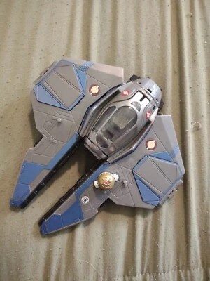 Star Wars Transformers Crossovers Blue Jedi Starfighter to Obi-Wan Kenobi Figure - Image 1 of 2