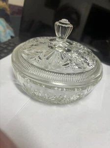 Decorative Glass Container With Lid - Picture 1 of 4