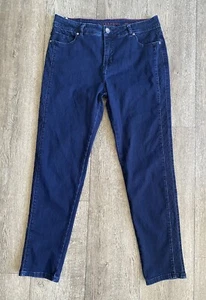 Liverpool Jeans Abby Skinny Night Blues Wash Wms Size 16/33 Embroidered Detail - Picture 1 of 12