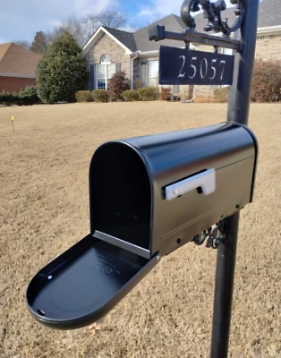 GIBRALTAR JUMBO POST MOUNT MAILBOX Galvanized Steel Extra Large Rural Mail Box - Image 1 of 4
