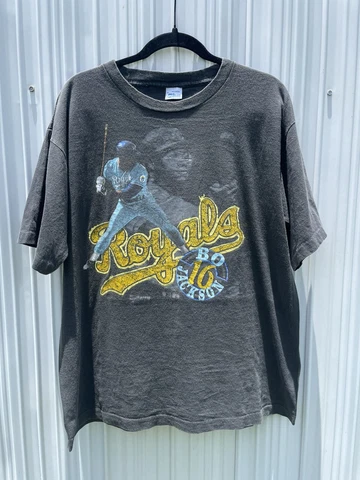 Bo Jackson Kansas City Royals Salem Sportswear 80’s  T Shirt Vintage Size XL Cover