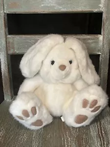 "Piastrelle abbronzate AMC Coniglio Imbottito Animale Vintage 1985 peluche bianco 10-11""" - Foto 1 di 6