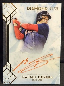 Rafael Devers 2020 Topps Diamond Icons On-Card Red Auto 24/25 #RI-RD