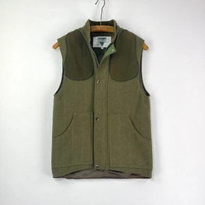 Bob Parratt Tweed Shooting Vest Mens Small Green Country Sporting Waistcoat - Picture 1 of 19