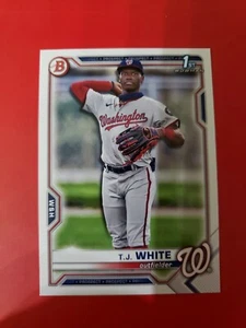 TJ White 2021 Bowman Draft BD-157 , paper base , Washington Nationals - Picture 1 of 2
