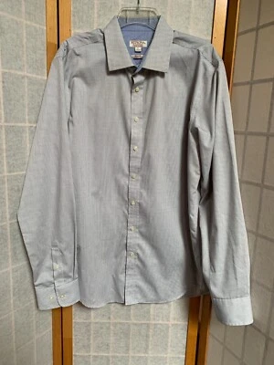 Merona Men's The Ultimate Shirt Non Iron Size L Gray/White  Dress Shirt - Image 1 of 4