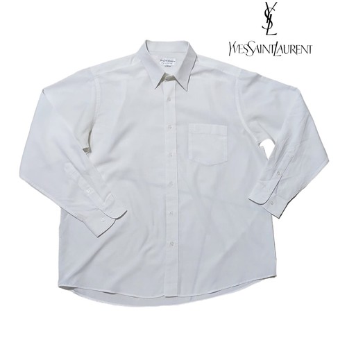 SAINT LAURENT (YSL) Camicia Yves Saint Laurent casual vestibilità regolare YSL abito abbottonato taglia XL