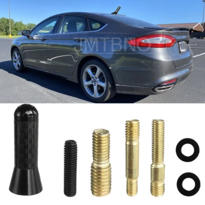 For Ford Fusion SE 1.4" Short Car Antenna Aerial Radio AM/FM Mast Carbon Black - Image 1 of 4