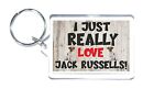 Nice Jack Russell Gifts - I Just Really Love Jack Russells - Novelty Keyring