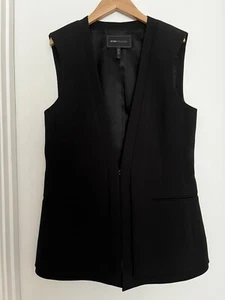 BCBG Max Azria Women Black Tailored Structured Vest Sleeveless Blazer Jacket XS - Picture 1 of 3