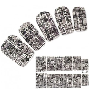 Tattoo Nail Art Zeitungsartikel Zeitschriften Aufkleber Nagel Sticker Nägel - Bild 1 von 2
