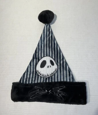 Disney Nightmare Before Christmas Jack Striped Santa Hat with Pom Pom 16 x 12 - Image 1 of 4