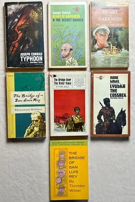 Vintage Paperback Book Lot - Thornton Wilder/Pierre Boulle/Babel/Joseph Conrad Foto 1 de 3