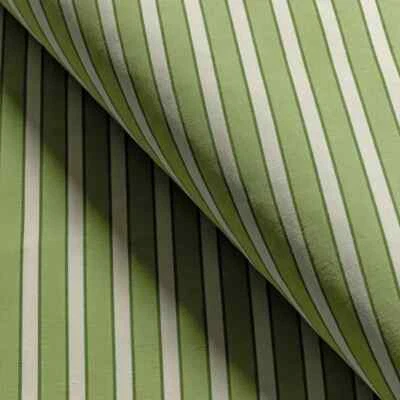 Tela tejida a rayas Brunschwig & Fils - Raya rugosa / Verde 4,40 yardas 8022117,33 Foto 1 de 3