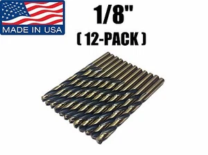 (12-PACK) 1/8" 05620 Norseman / Viking USA Drill Bit Super Premium High Speed - Picture 1 of 3