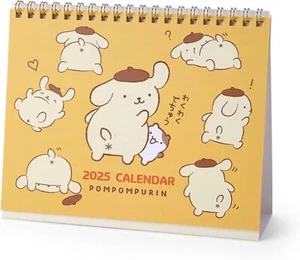 New Sanrio 451347 Pompompurin Ring Calendar 2025 with Plan Sticker From Japan - Picture 1 of 13