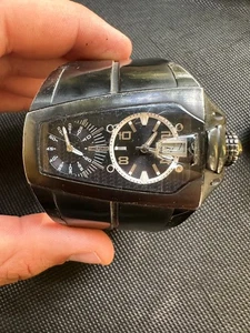 DUAL TIME MENS WATCH TIME FORCE BIG SIZE RARE - Picture 1 of 4