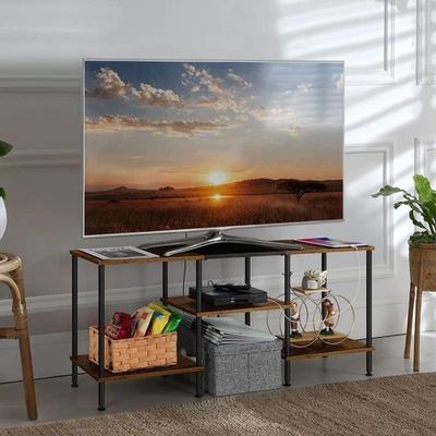 Pequeño soporte de TV para sala de estar de hasta 50 pulgadas granja TV medios entretenimiento... Foto 1 de 4