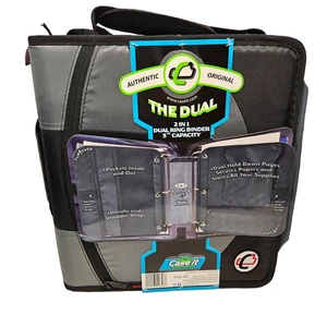 NWT Case-It 2 In 1 Dual Ring Full Zip Binder 3” Capacity Padded Shoulder Strap - Picture 1 of 10