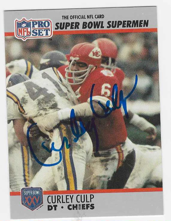 Curley Culp Kansas City Chiefs /Pro Football H.OF.  Personally Autographed Card - Image 1 of 1