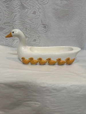 Vintage Country Goose Duck Cracker Dish Ceramic 1989 - Image 1 of 4