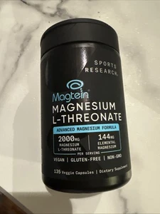 Magtein - Magnesium L - Threonate - 2000 mg - Gluten Free - 135 Veggie Capsules - Picture 1 of 1