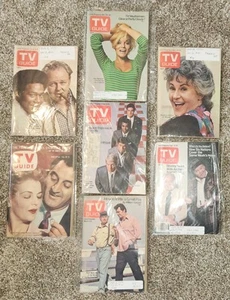Lot of 7 vintage 1950s/60s/70's TV GUIDES - Picture 1 of 2
