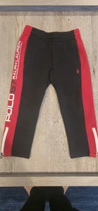 Polo Ralph Lauren Boys Pants Size 4 Lightly Used Black And Red Sells For $80 - Picture 1 of 5