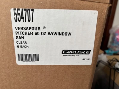 Jarra transparente alta Carlisle FoodService Products Versapour para Foto 1 de 4