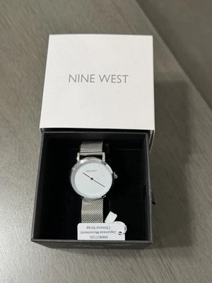 Nine West Womens Liana 31mm Japanese Movement Quartz Watch Metal Mesh Band - Image 1 of 4