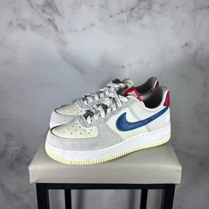Nike x Undefeated Air Force 1 Low ‘5 On It’ Size 6.5M 8W White Blue - Picture 1 of 12