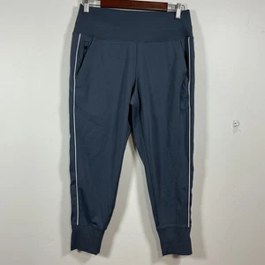 Athleta Grigio Performance Jogger Capris Zip Tasche Tempo Libero Taglia M - Foto 1 di 5