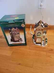 Santa's Workbench Manchester Lane Townhouse 2001 casa de porcelana iluminada - Imagen 1 de 5