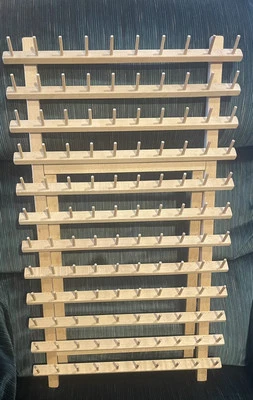 Suporte de rosca de carretel personalizável 120 - Madeira natural, elegante e durável - Imagem 1 de 3