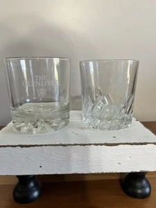 2 VINTAGE The Glenlivet Rocks Lowball Whiskey Scotch Glasses with Heavy Bases - Picture 1 of 9