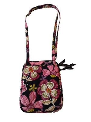 Vera Bradley Pirouette розовый/черный крест тела сумка регулируемый ремень новый без ярлыка - Изображение 1 из 3