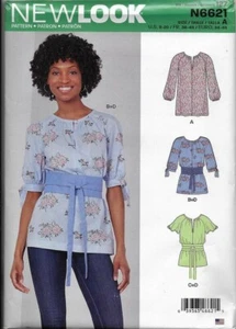 New Look Sewing Pattern N6621, Misses' Top Tunic Belted, Sleeve Options, 8-20 - Picture 1 of 3