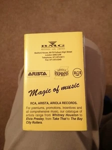 BMG Records RARE Promo Cassette WHITNEY HOUSTON TAKE THAT EURYTHMICS ARETHA +4 - Picture 1 of 1