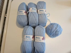 500G ROBIN Chunky – 47 PALE BLUE – KNITTING WOOL YARN – 5.5mm – 6.5mm – plain - Picture 1 of 3