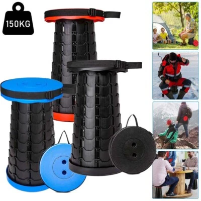 Tragbarer Klappstuhl Höhenverstellbar Hocker Klapphocker Teleskop Schemel 150 OL - Bild 1 von 4