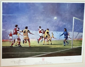 Craig Campbell Litho 1994 Arsenal Champions Over Palma Hand Signed by Tony Adams - Picture 1 of 4