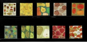 Japan 2020 Autumn Greetings 84Y Complete Used Set of 10  Sc# 4426 a-j - Picture 1 of 1