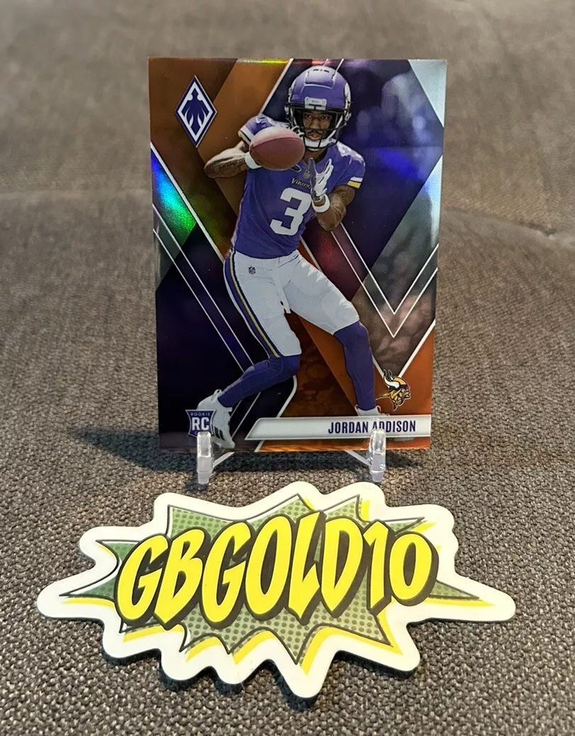 2023 Phoenix Football Jordan Addison RC #109 Orange Prizm /99 Vikings